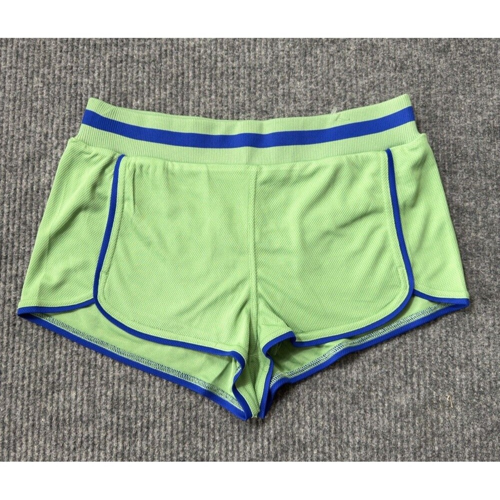 Free People FP Movement Medium Prep In Your Step Shorts Green Blue Pockets NEW
